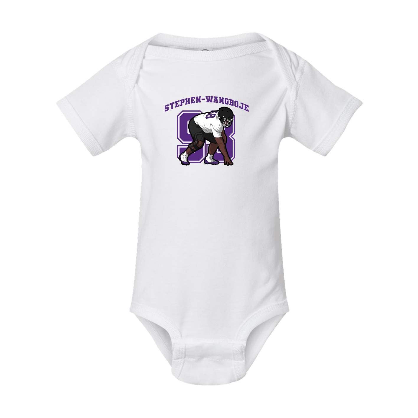 Baby Onesie — Number in White