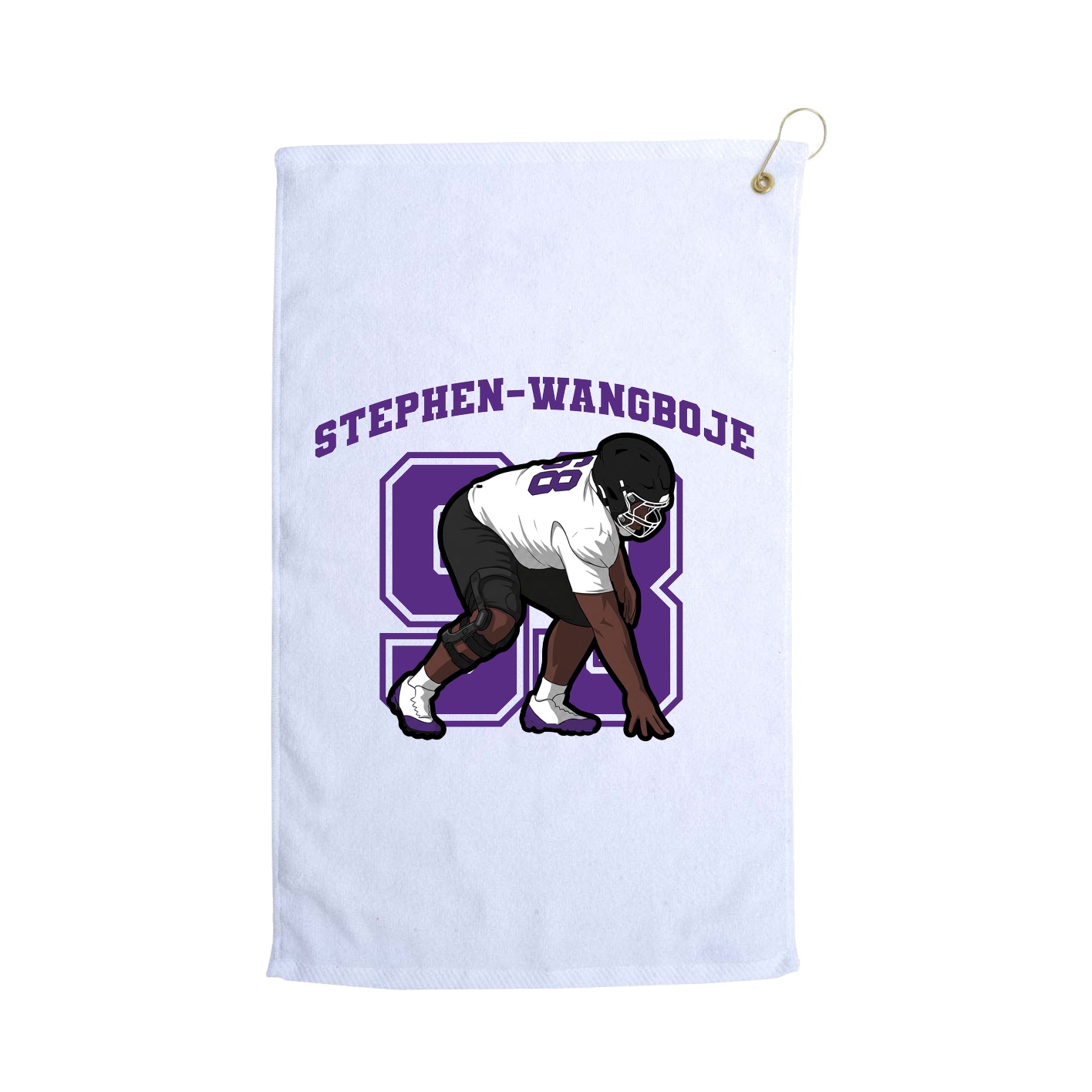 Golf Towel — Number in White