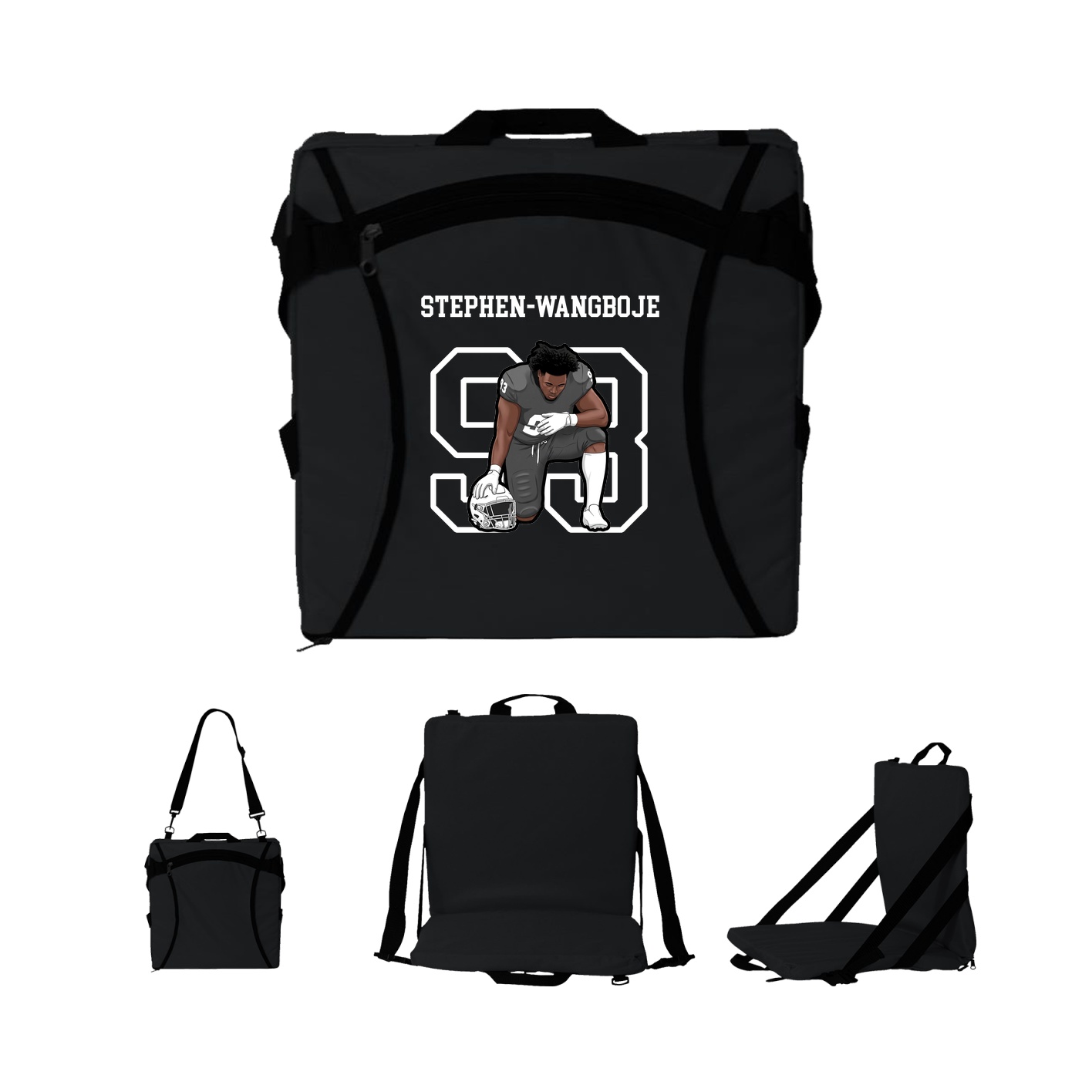 Folding Stadium Seat — Shirsey in Black
