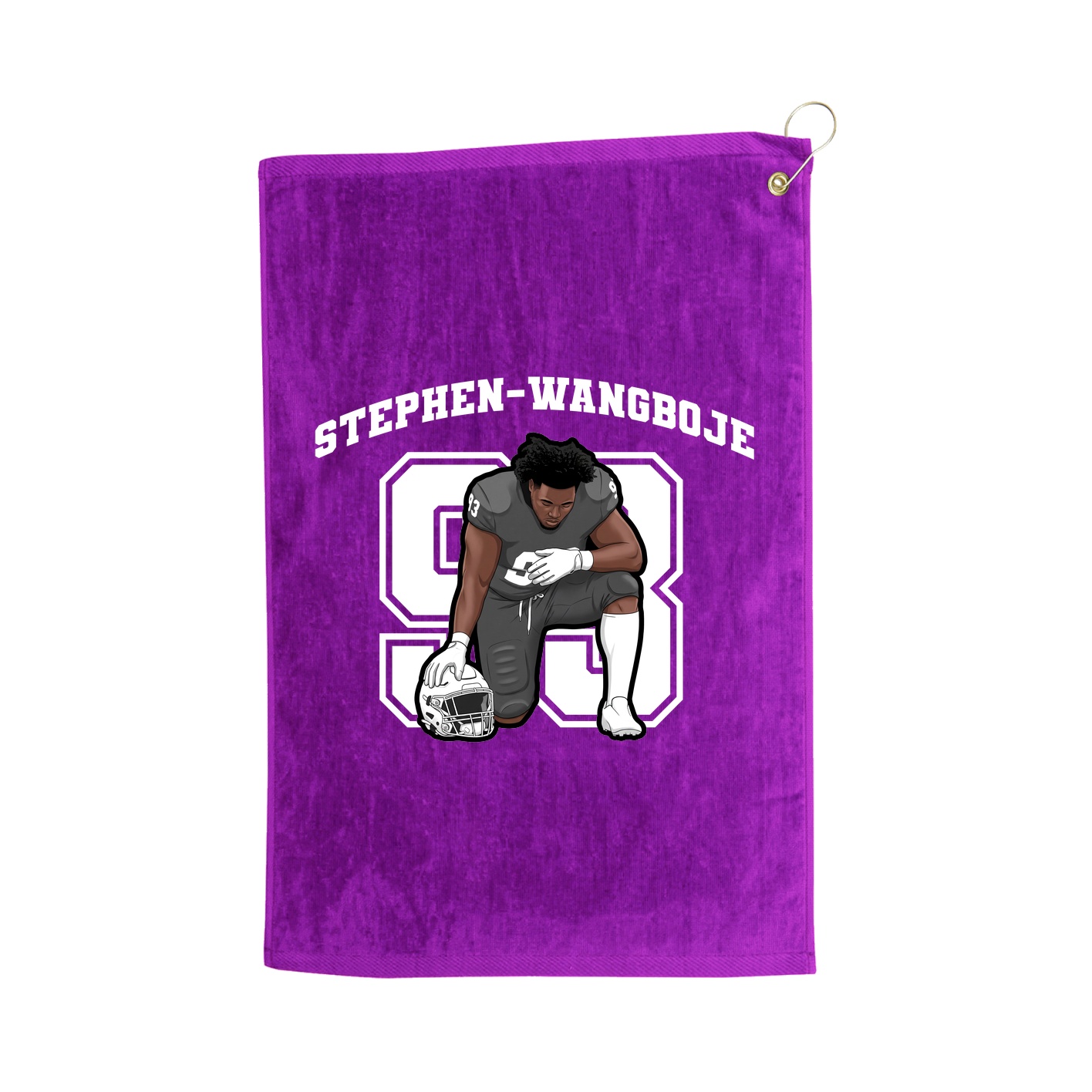 Golf Towel — Number in Purple