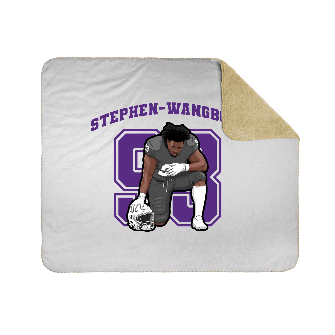 Throw Blanket — Number in White