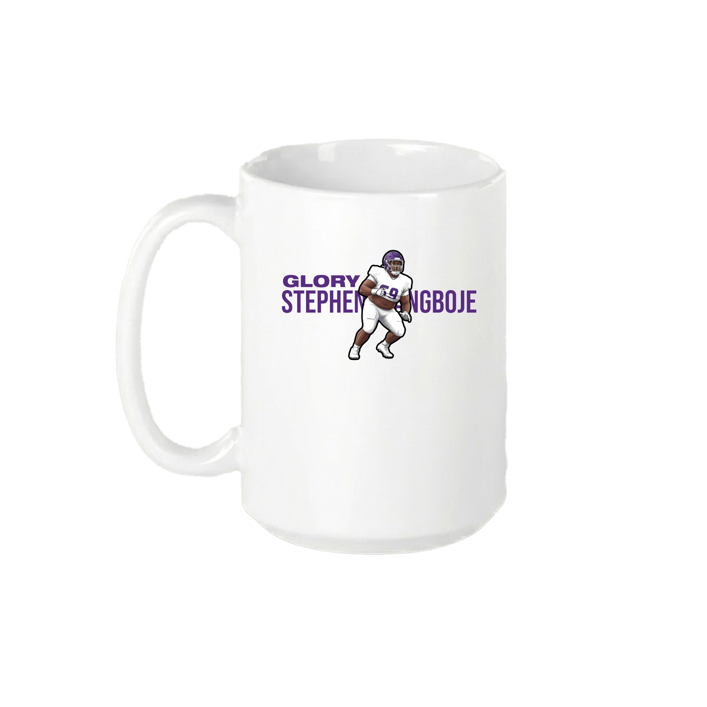 15oz Coffee Mug — Player Name in White