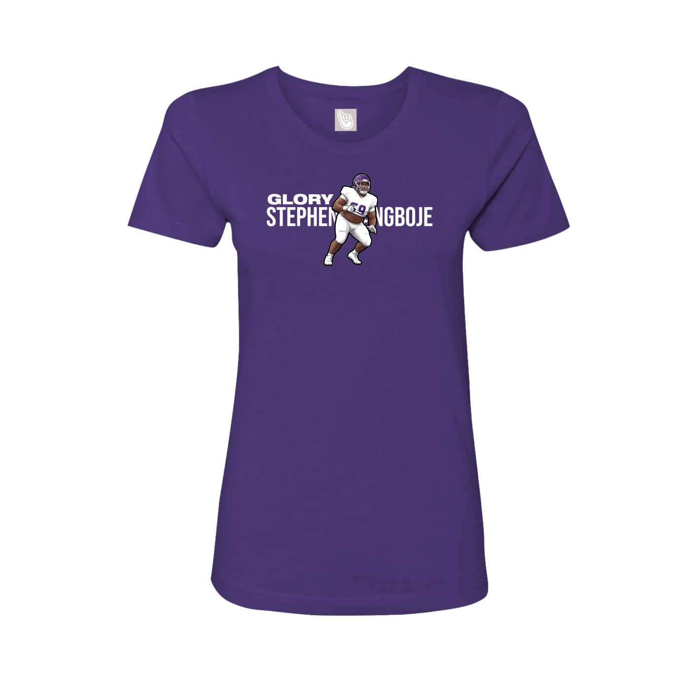 Fitted Women's Tee — Player Name in Purple