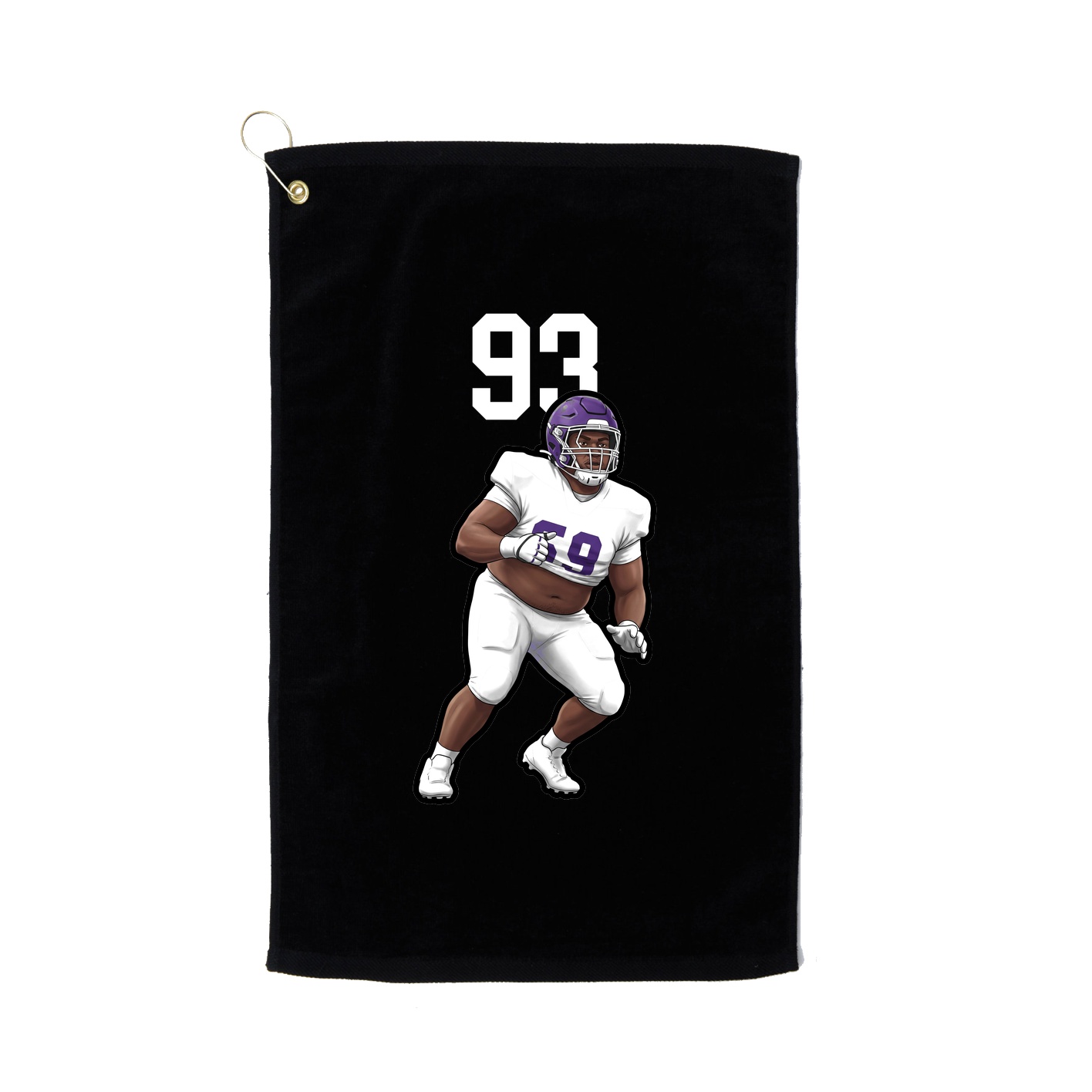 Golf Towel — Number Top in Black