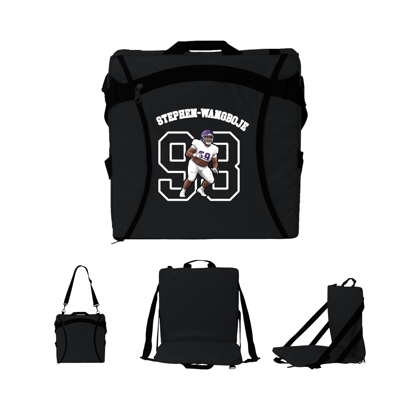 Folding Stadium Seat — Shirsey Arch in Black