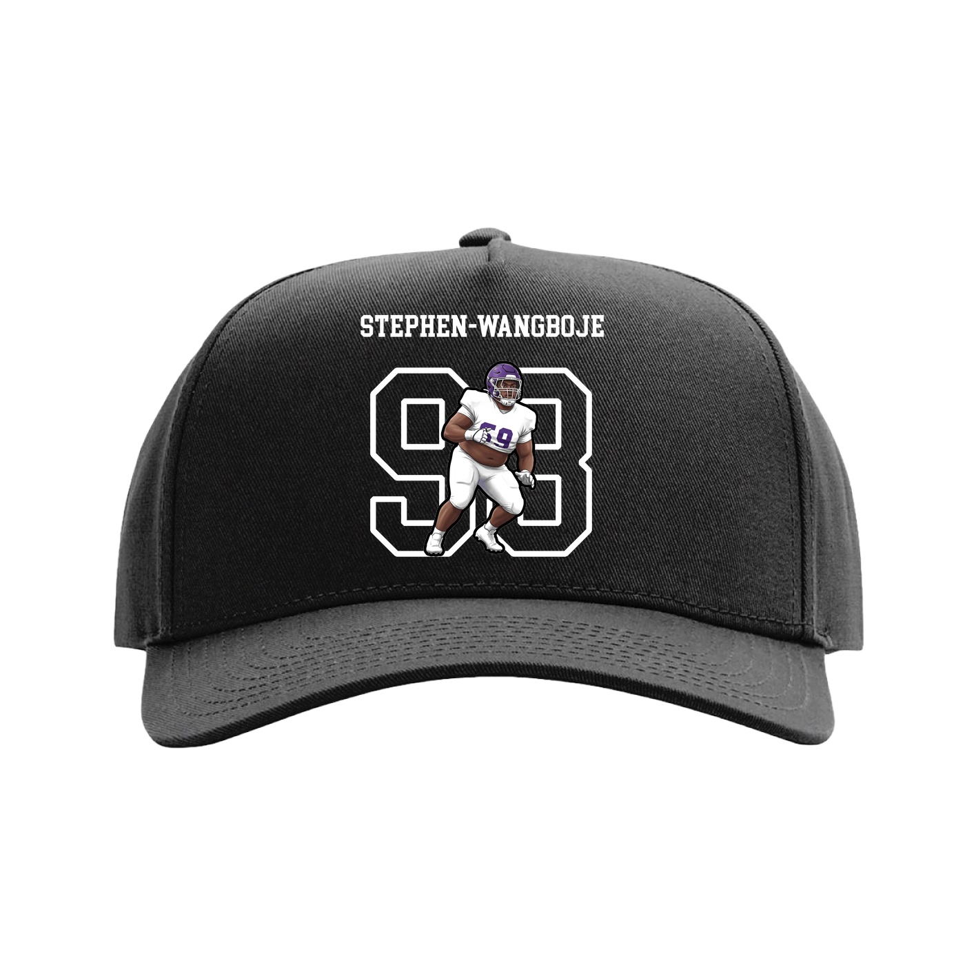 Full Fabric Five-Panel Champ Cap — Shirsey in Black