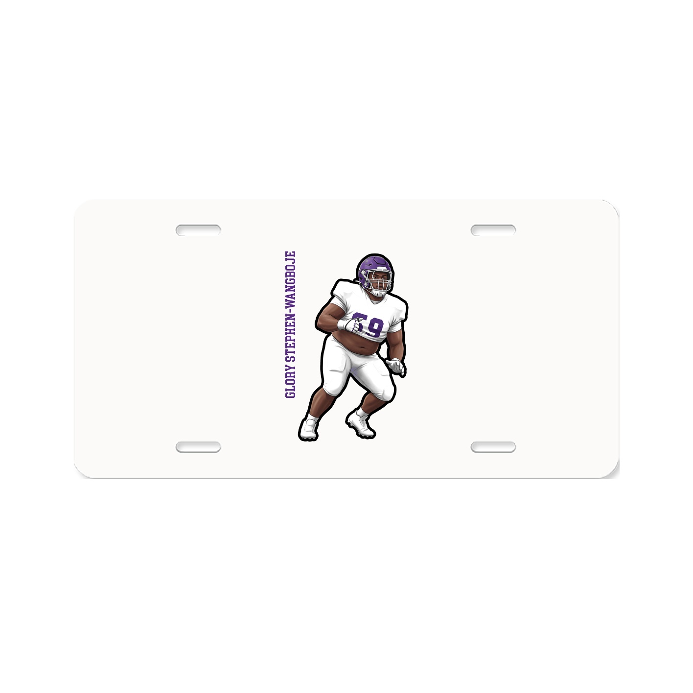 License Plate — Name Vertical in Classic