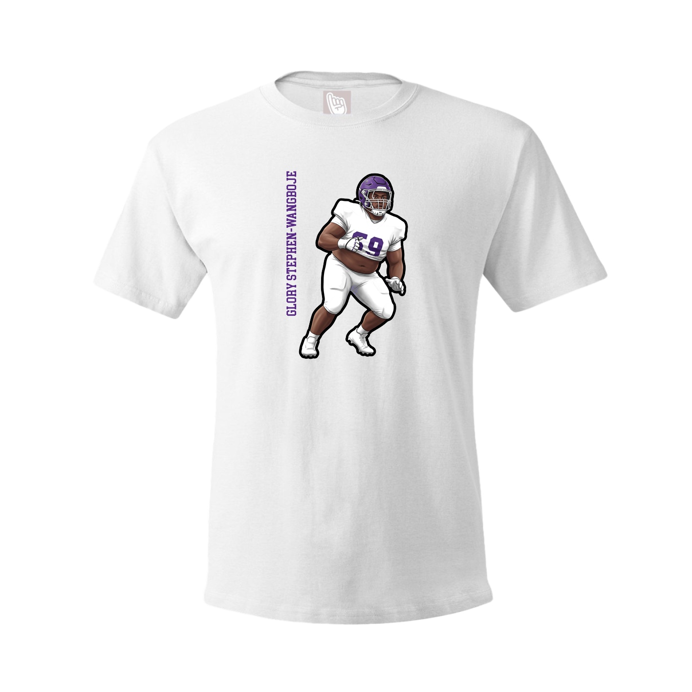 Tee — Name Vertical in White