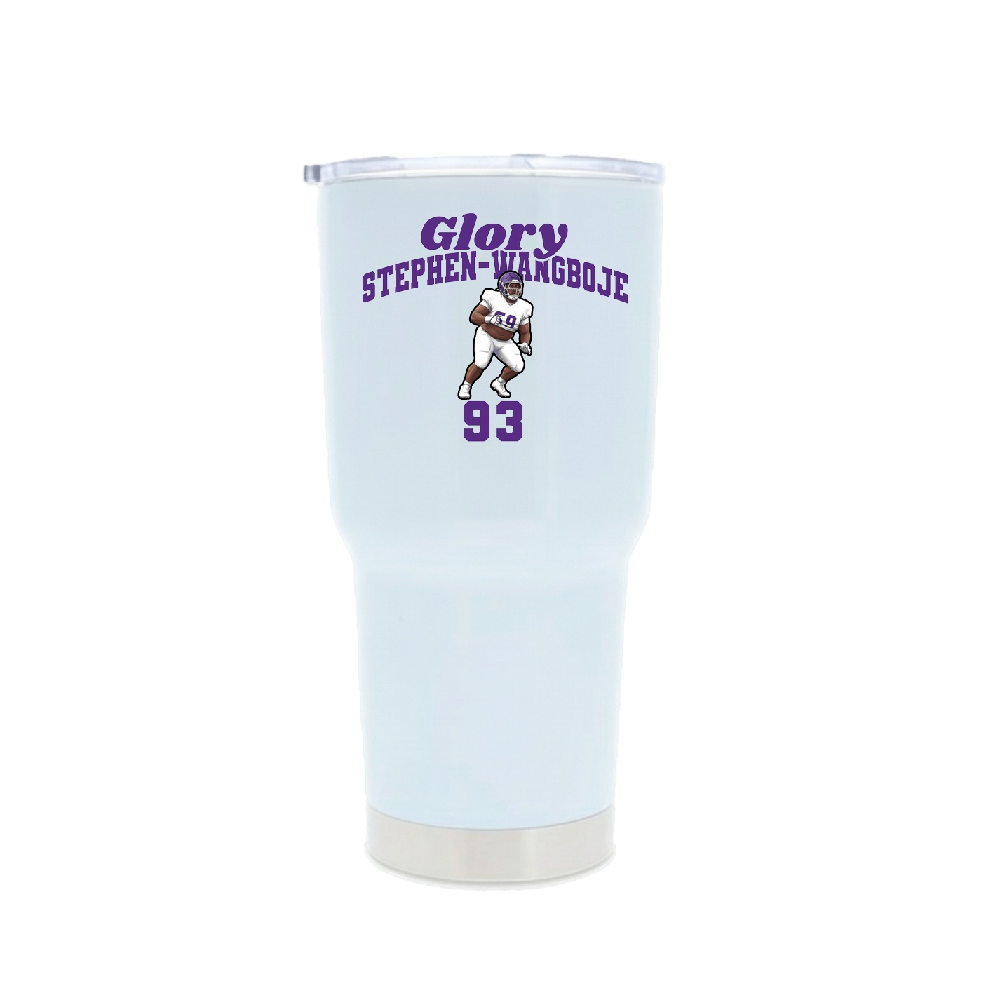 30oz Stainless Steel Tumbler — Signature Arch in White