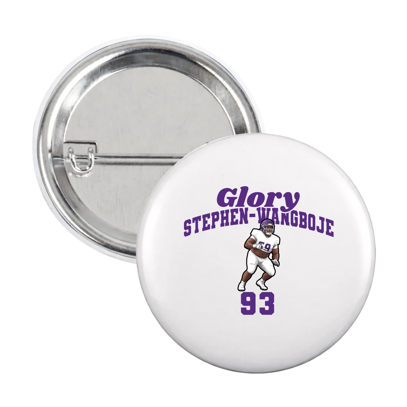 Game Day Button — Signature Arch in White