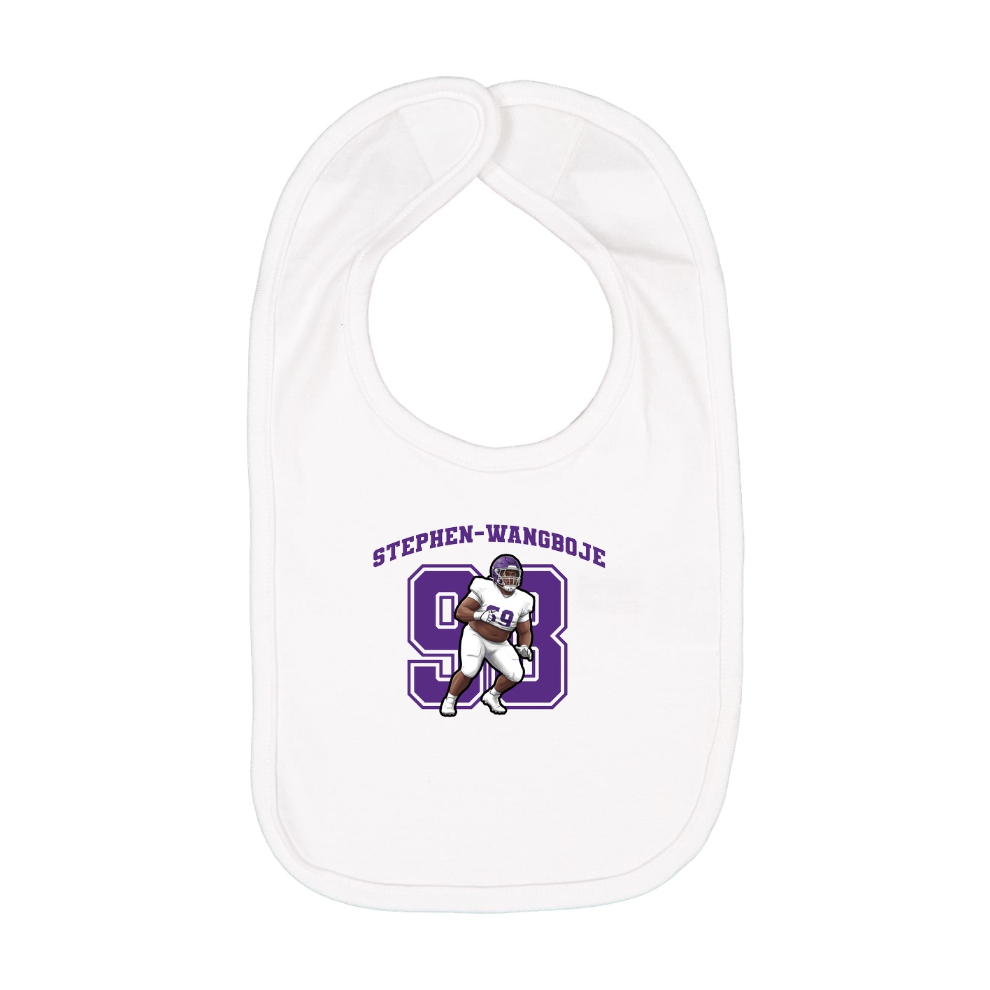 Infant Bib — Number in White