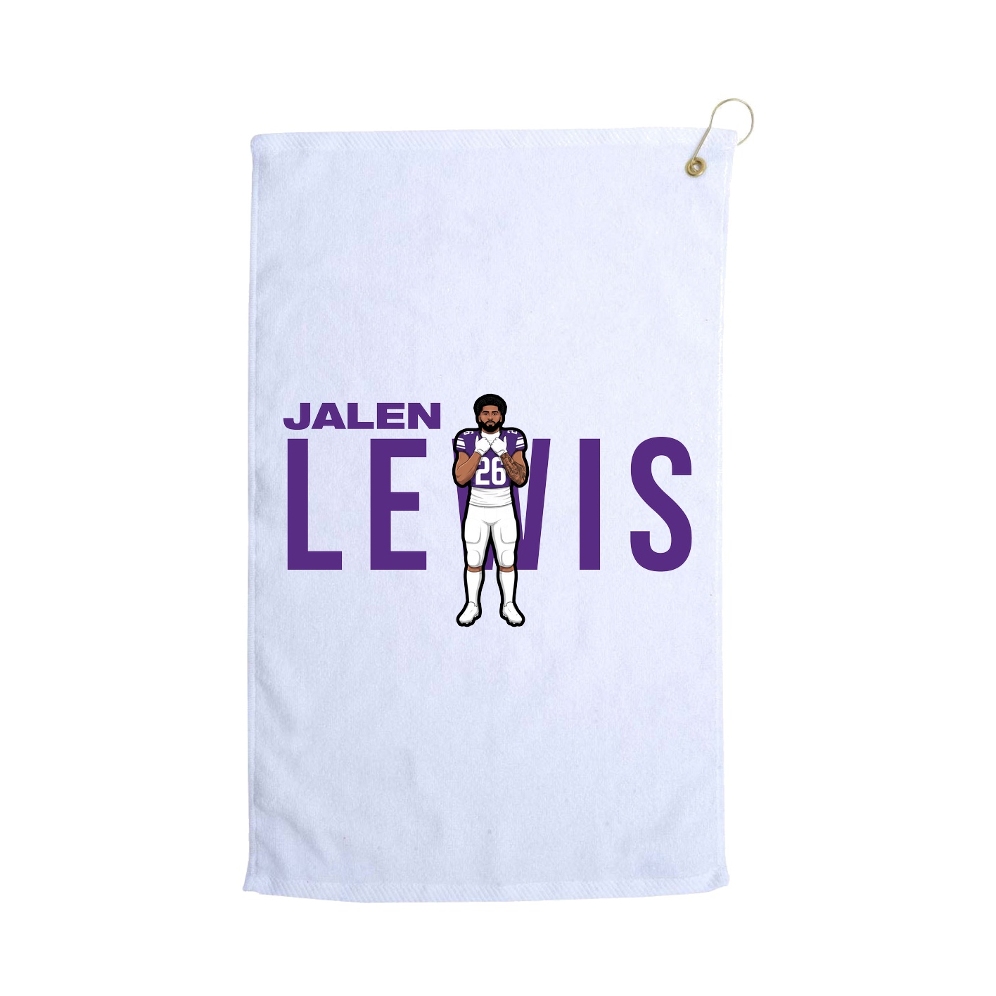 Golf Towel — Player Name in White