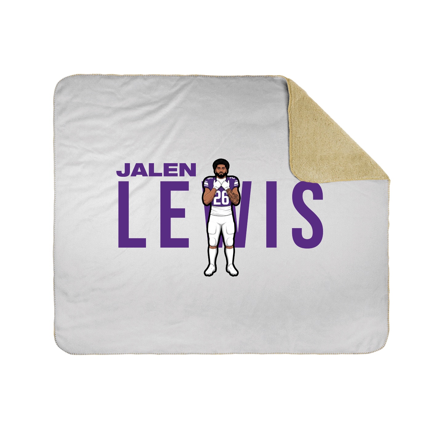 Throw Blanket — Player Name in White