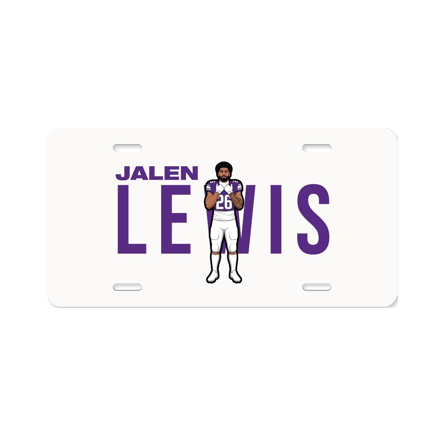 License Plate — Player Name in Classic