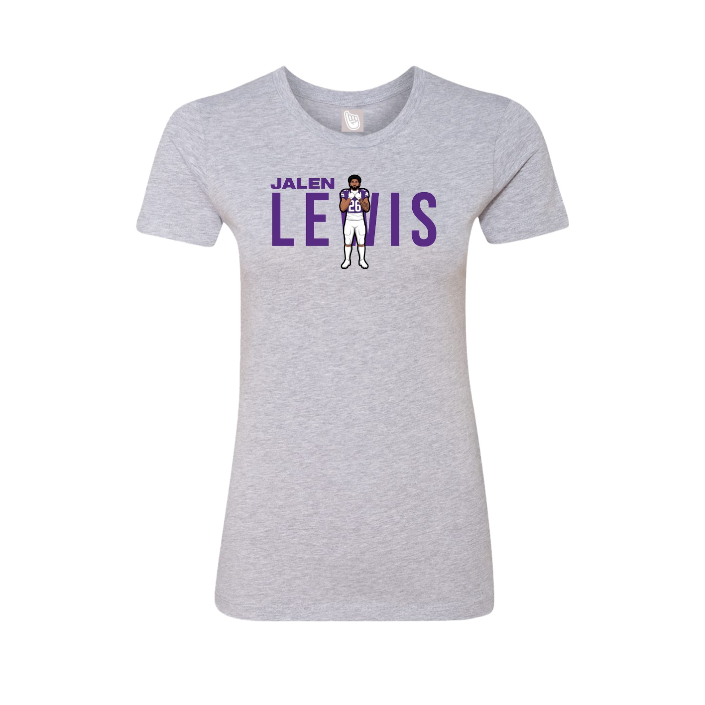 Fitted Women's Tee — Player Name in Grey