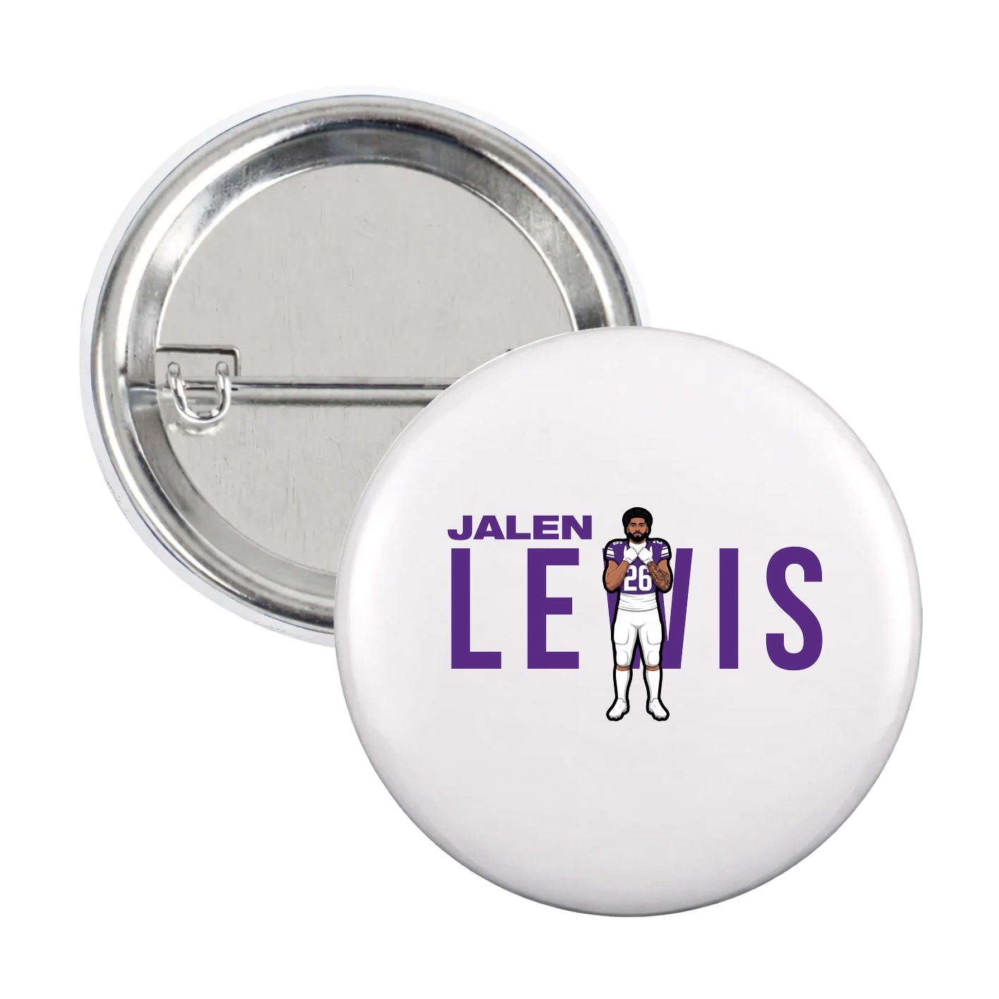 Game Day Button — Player Name in White