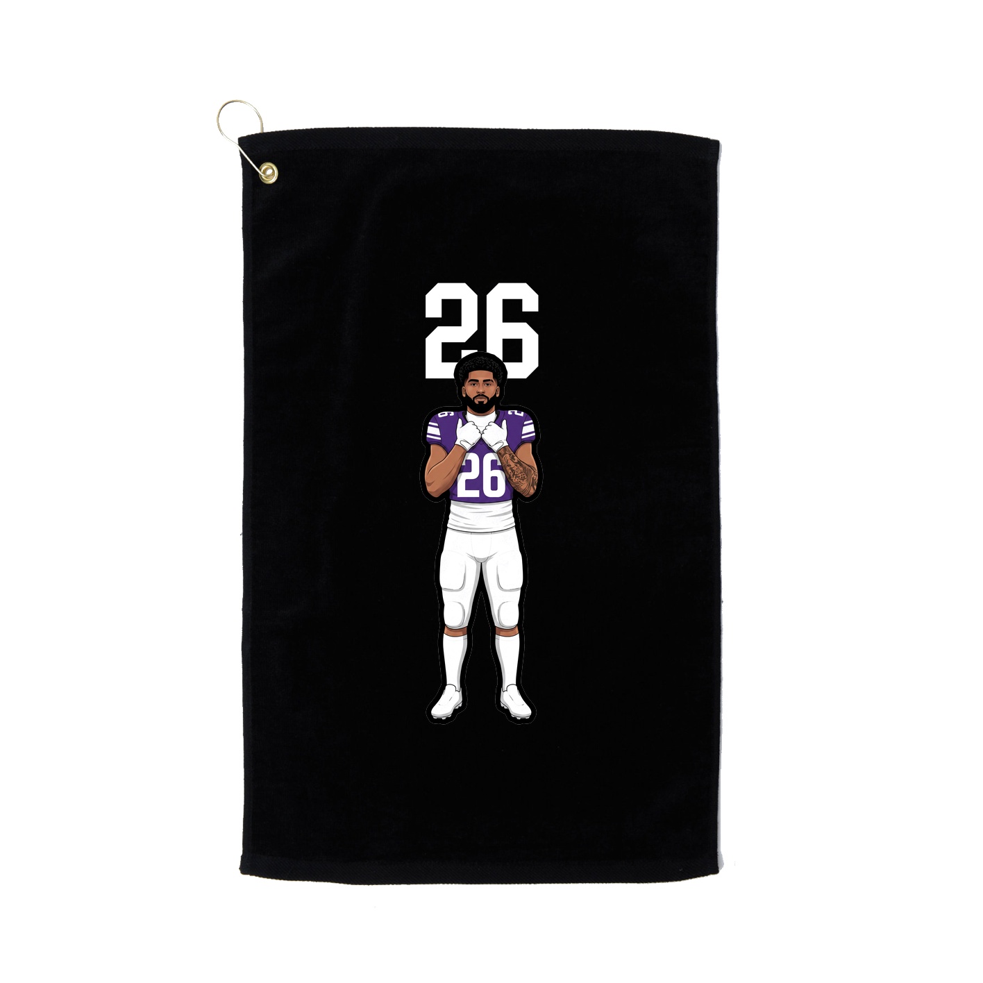 Golf Towel — Number Top in Black