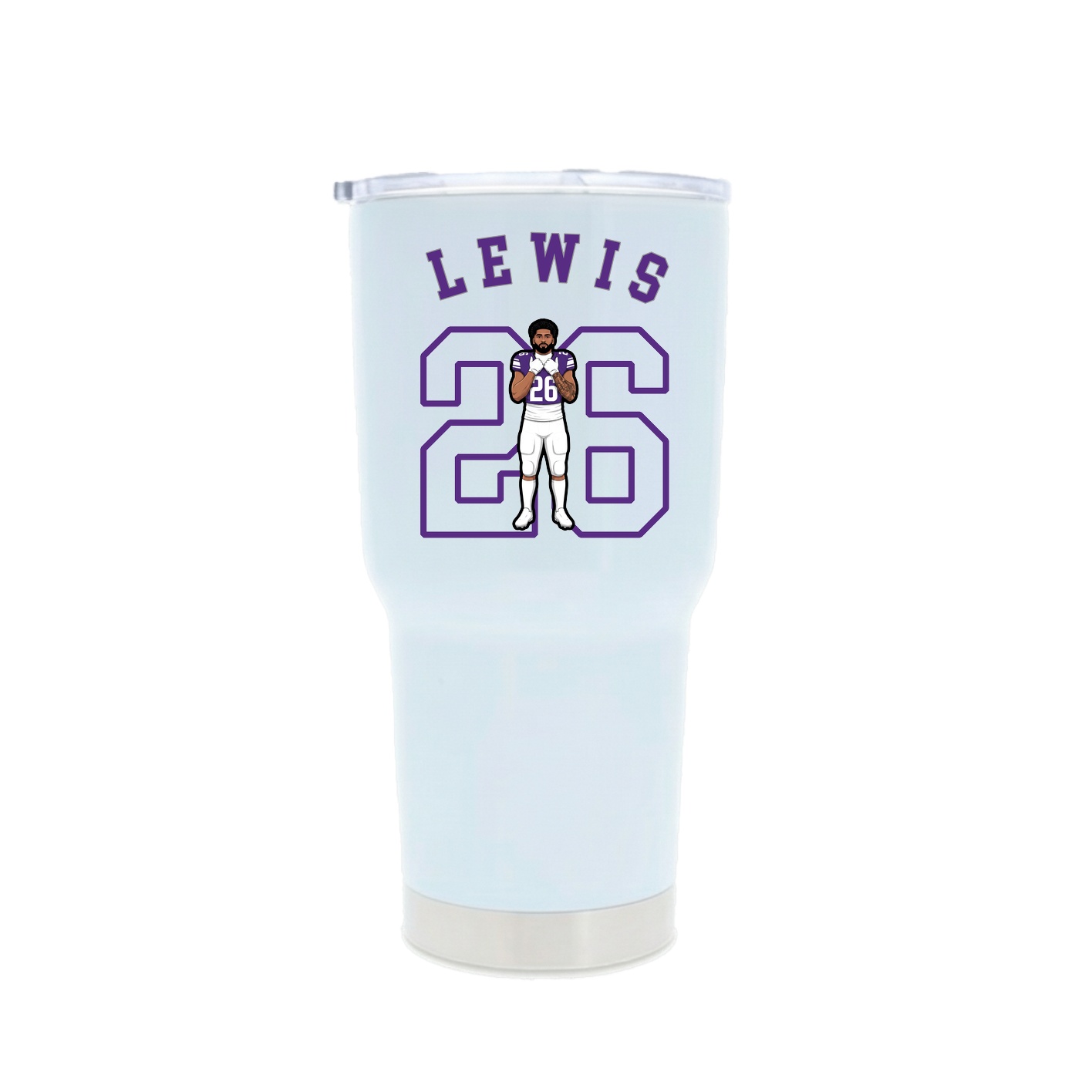 30oz Stainless Steel Tumbler — Shirsey Arch in White
