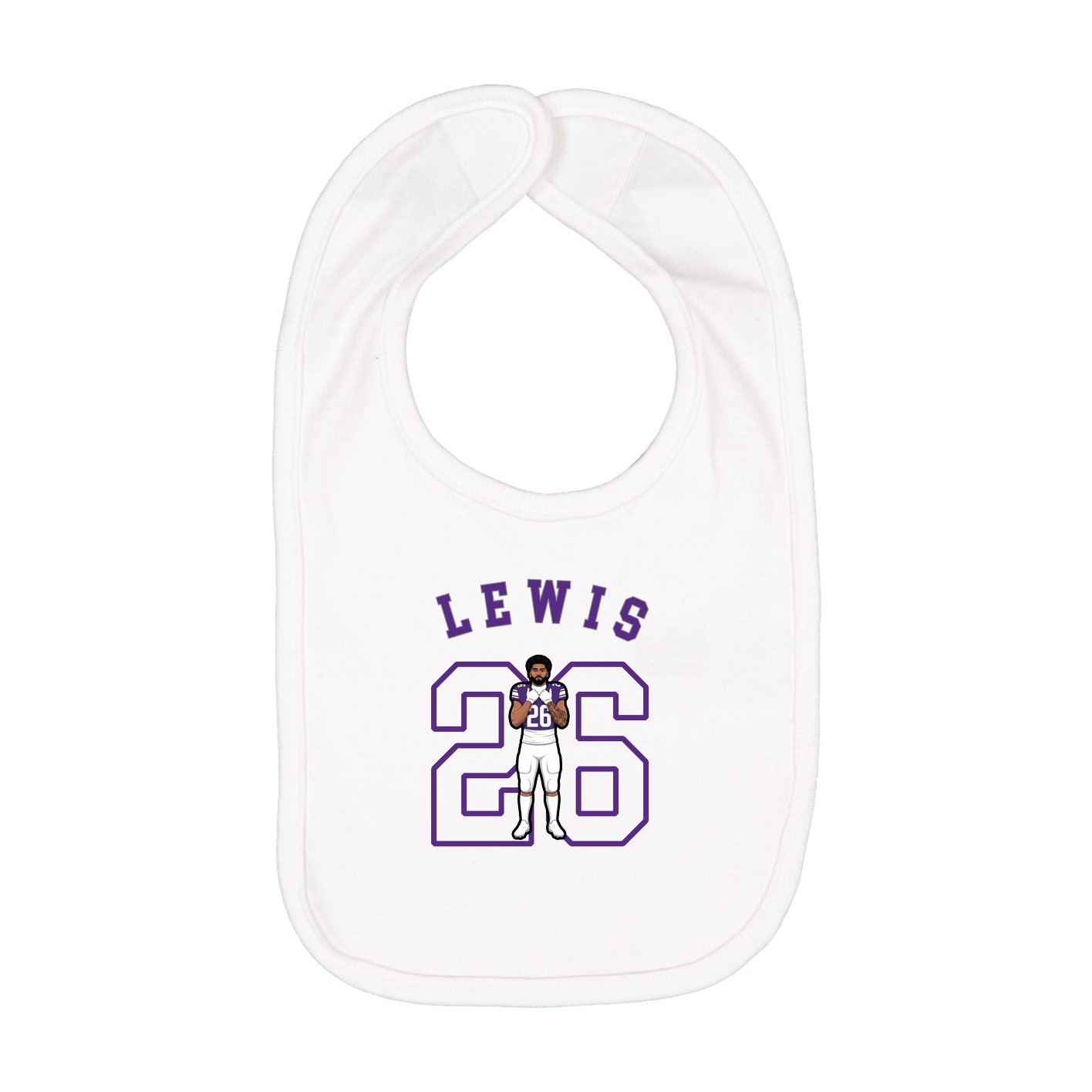 Infant Bib — Shirsey Arch in White