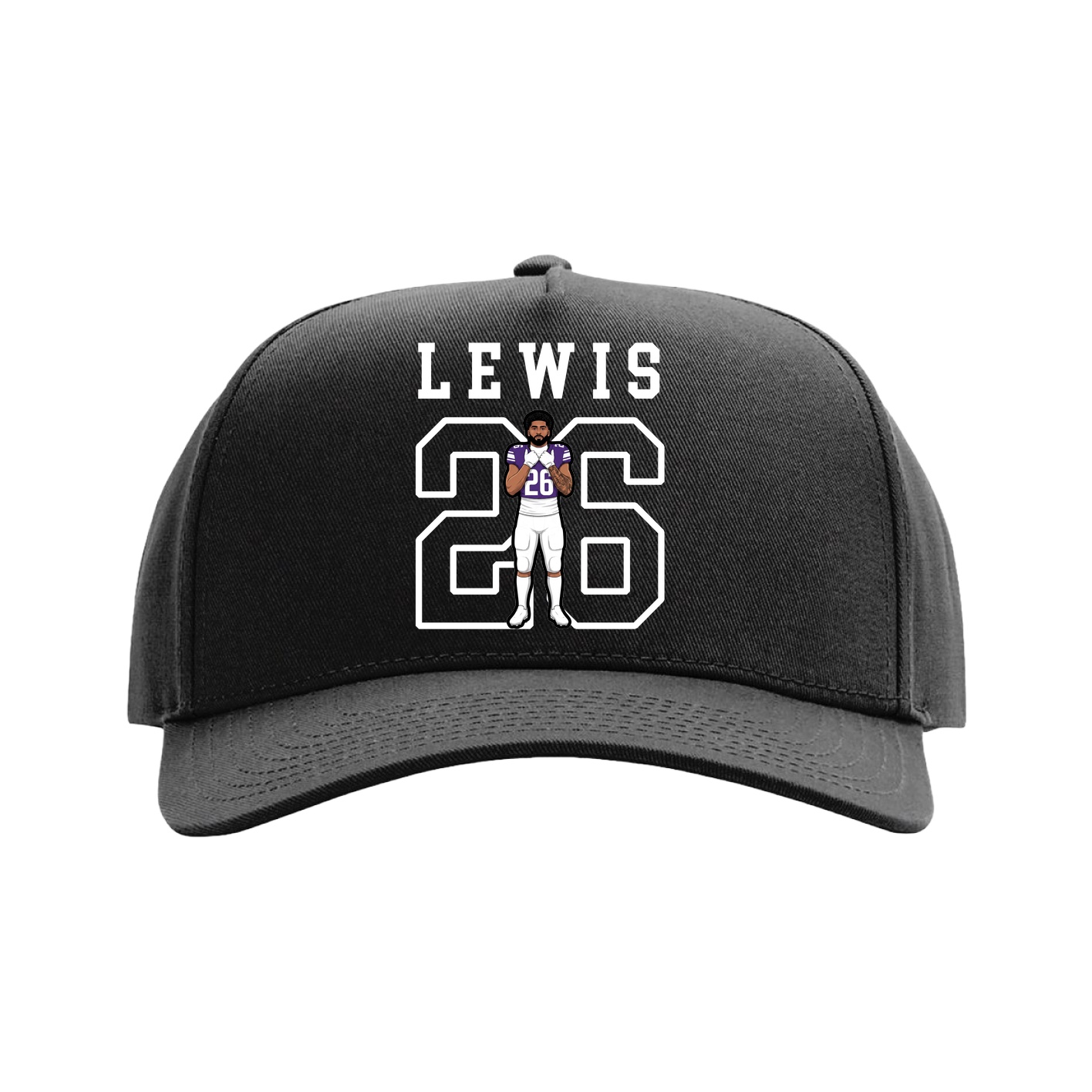 Full Fabric Five-Panel Champ Cap — Shirsey in Black