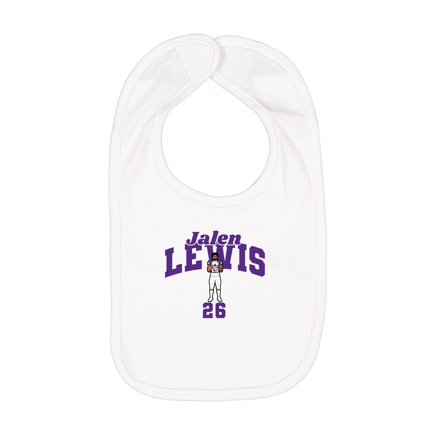 Infant Bib — Signature Arch in White
