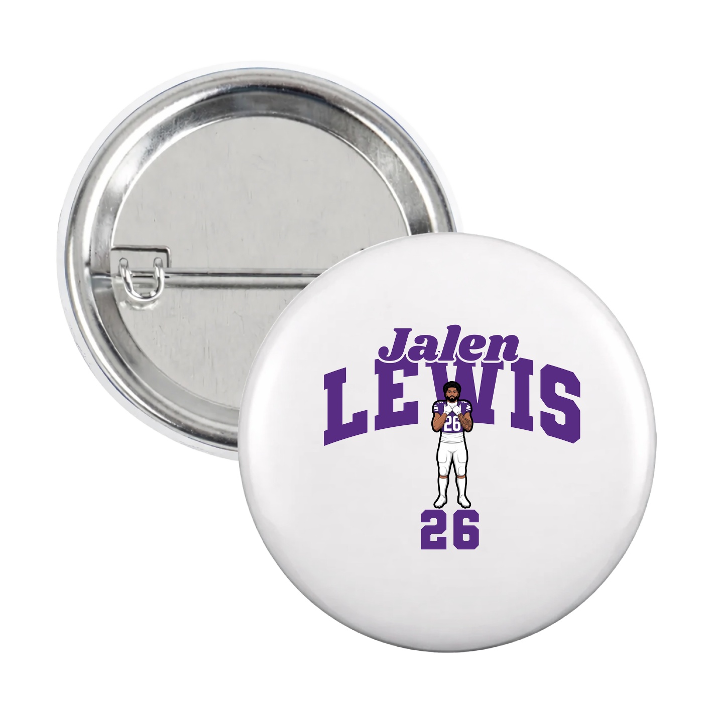 Game Day Button — Signature Arch in White
