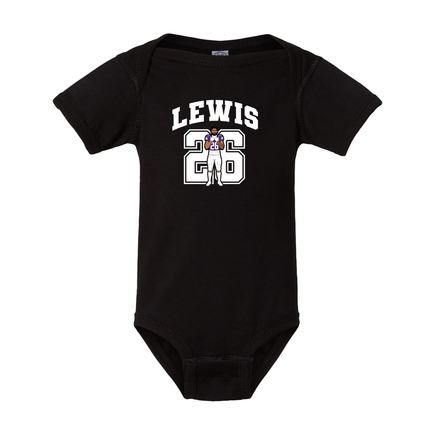 Baby Onesie — Number in Black