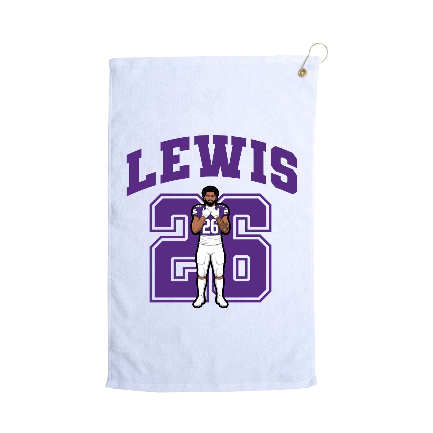 Golf Towel — Number in White