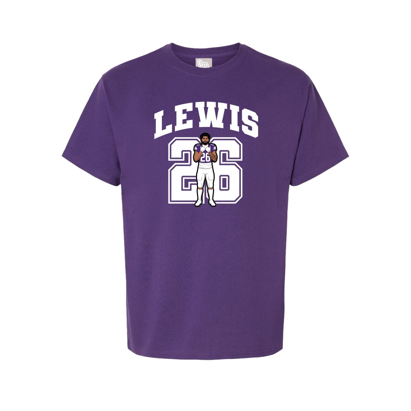 Youth Tee — Number in Purple