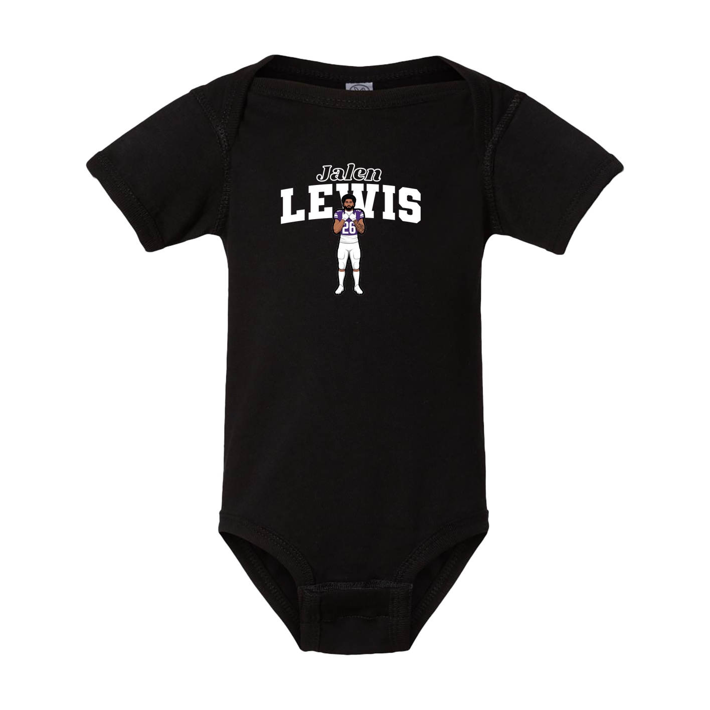 Baby Onesie — Name Arch in Black