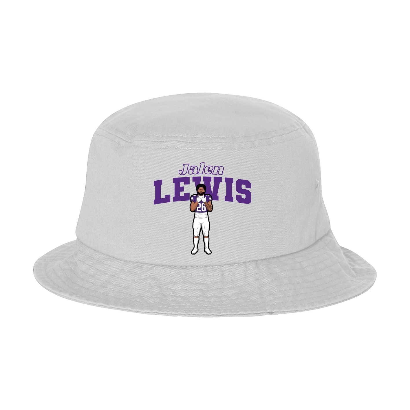 Bucket Cap — Name Arch in White