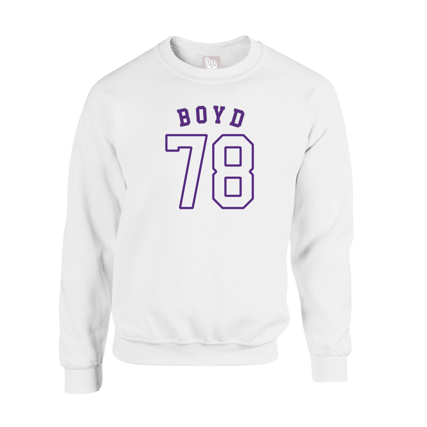 Fleece Crew — Shirsey Arch in White
