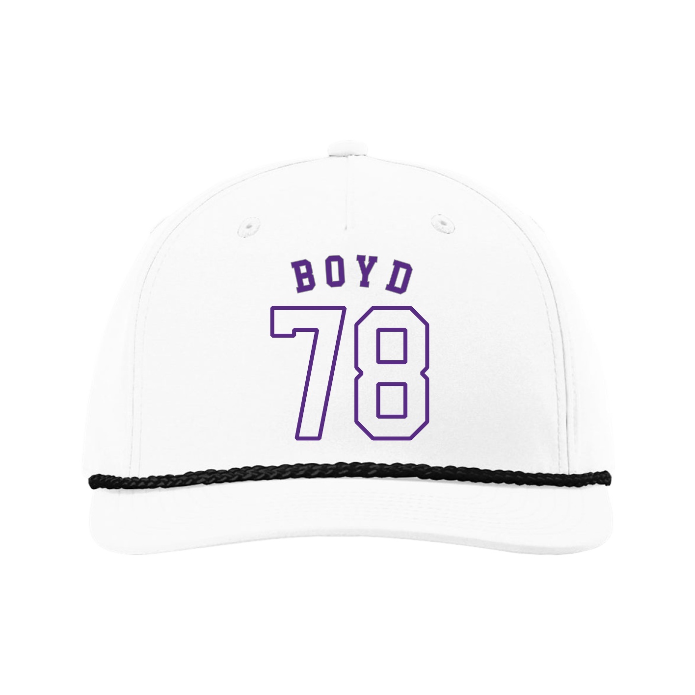 Five-Panel Classic Rope Cap — Shirsey Arch in White