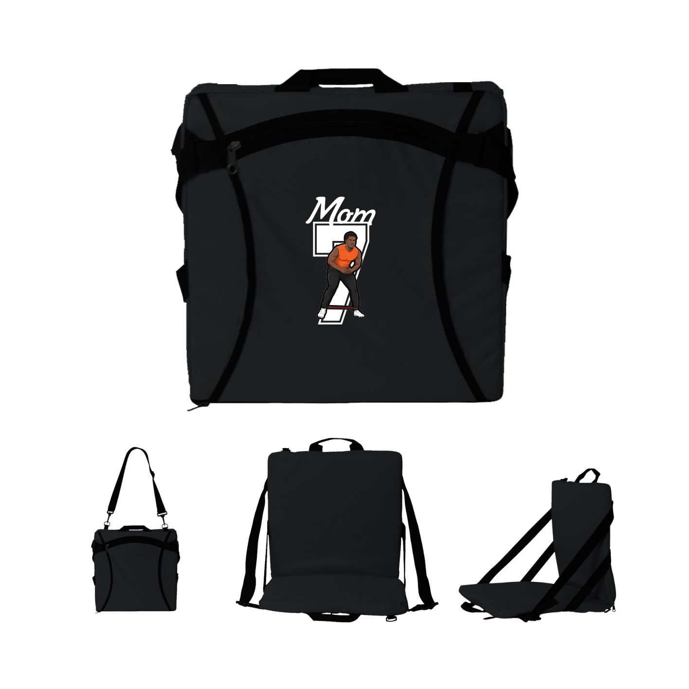Folding Stadium Seat — Mothers Day Shirsey in Black