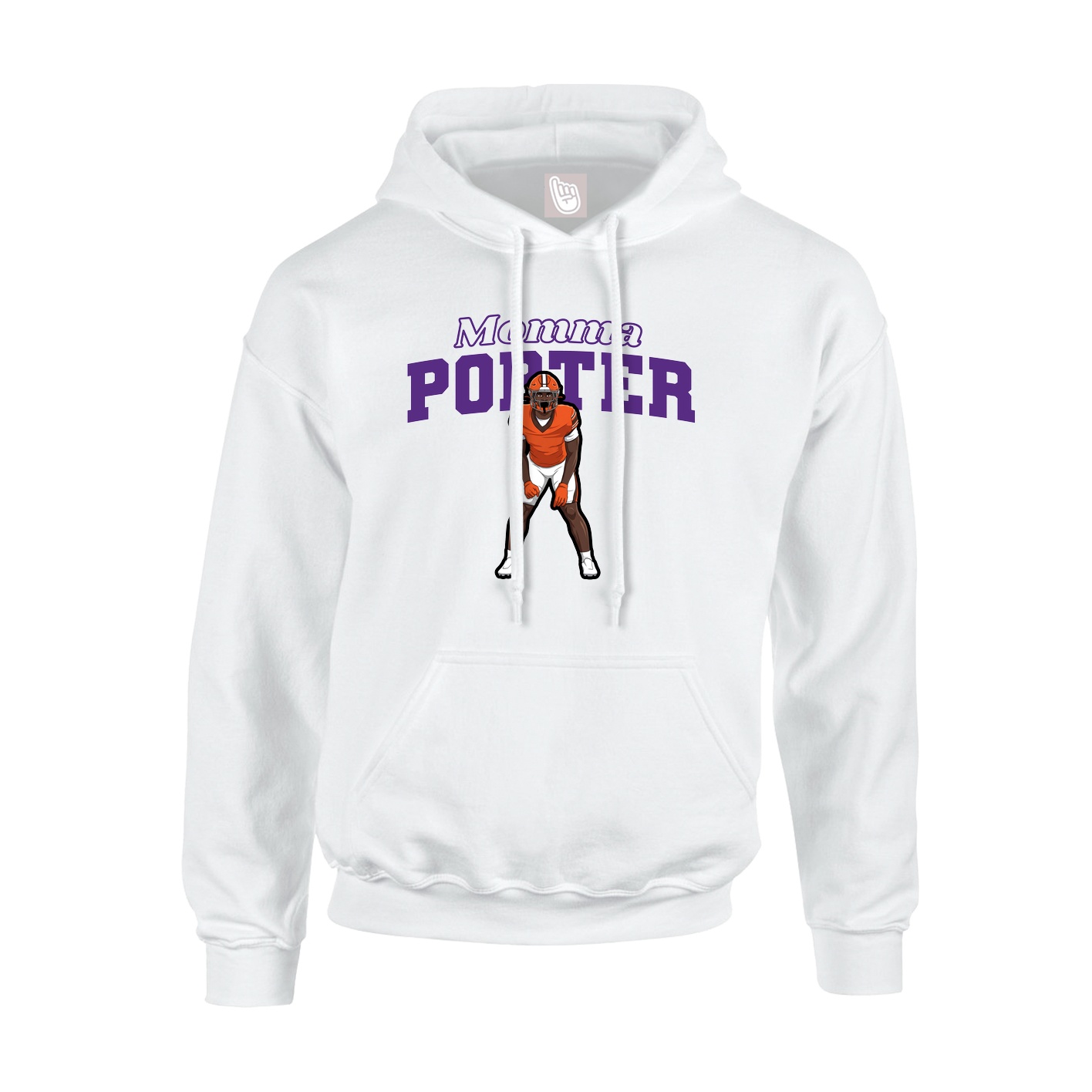 Hoodie — Mothers Day Block in White