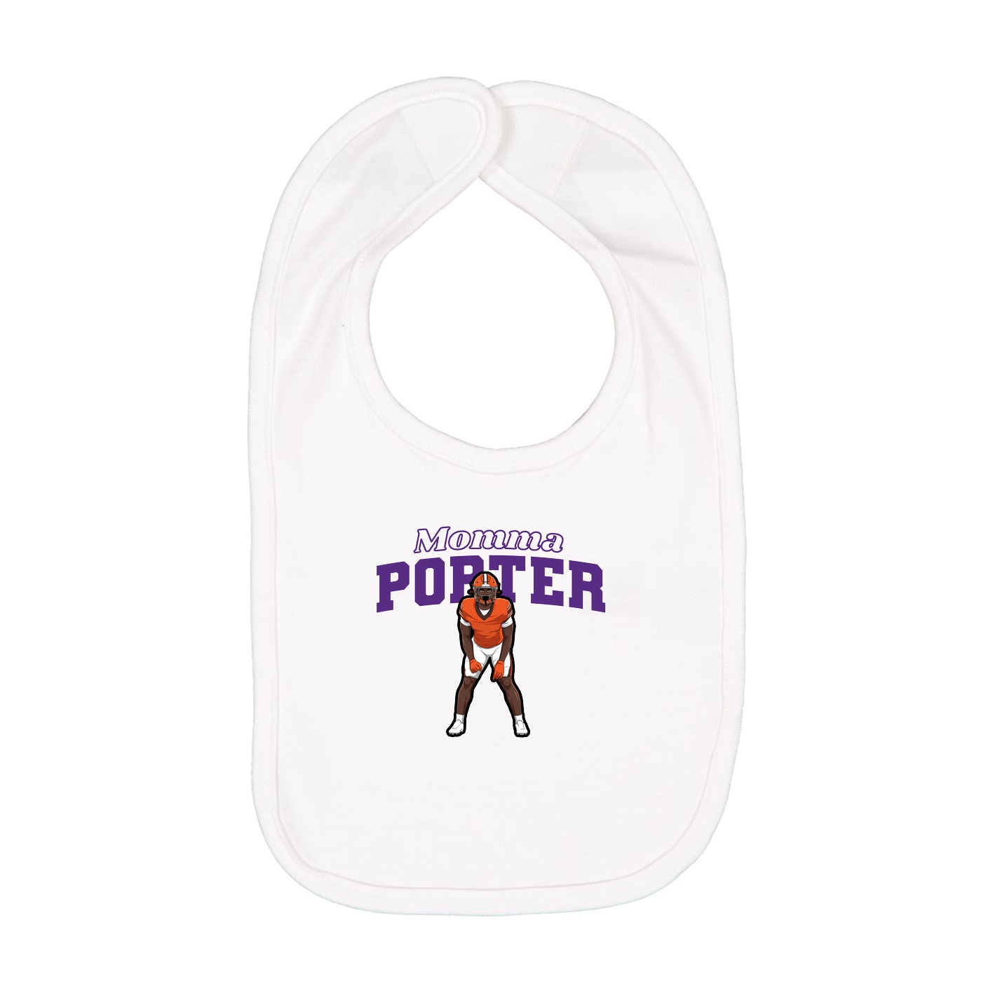 Infant Bib — Mothers Day Block in White