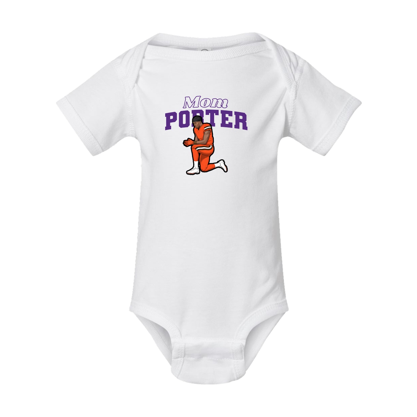 Baby Onesie — Mothers Day Block in White