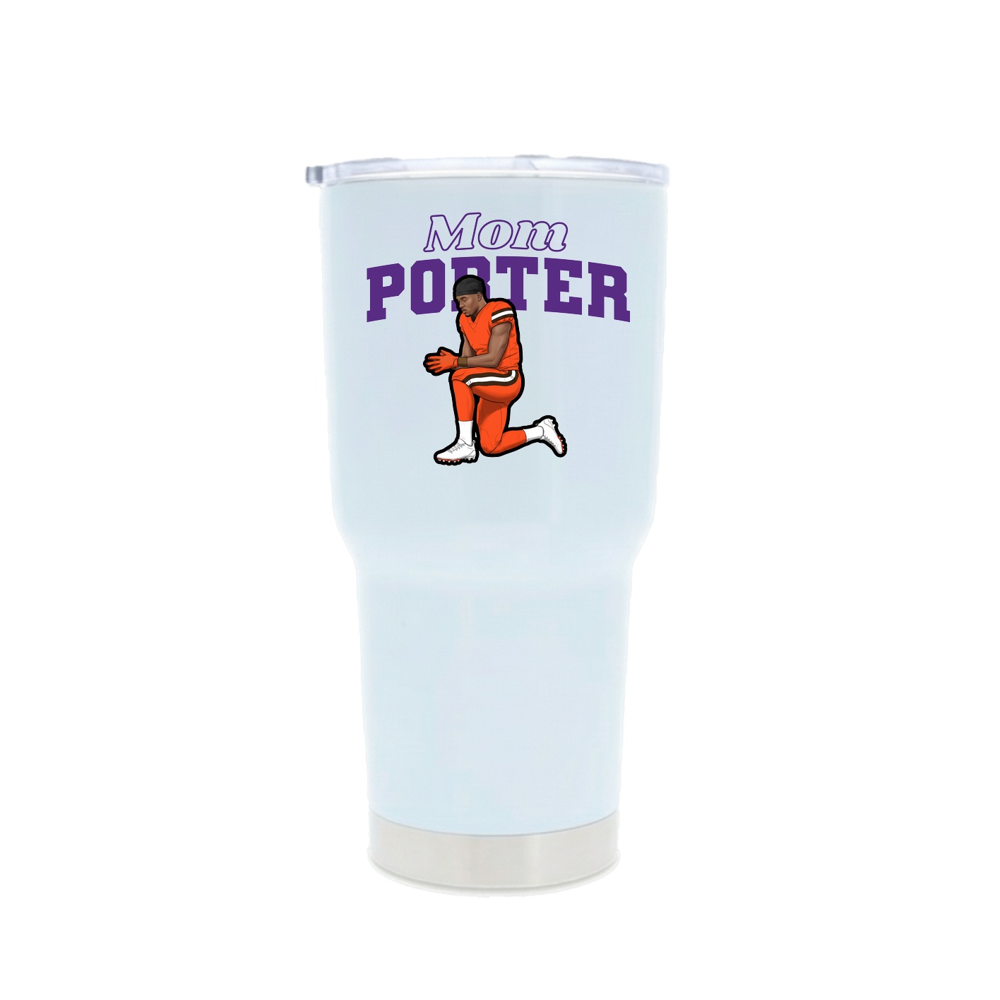 30oz Stainless Steel Tumbler — Mothers Day Block in White