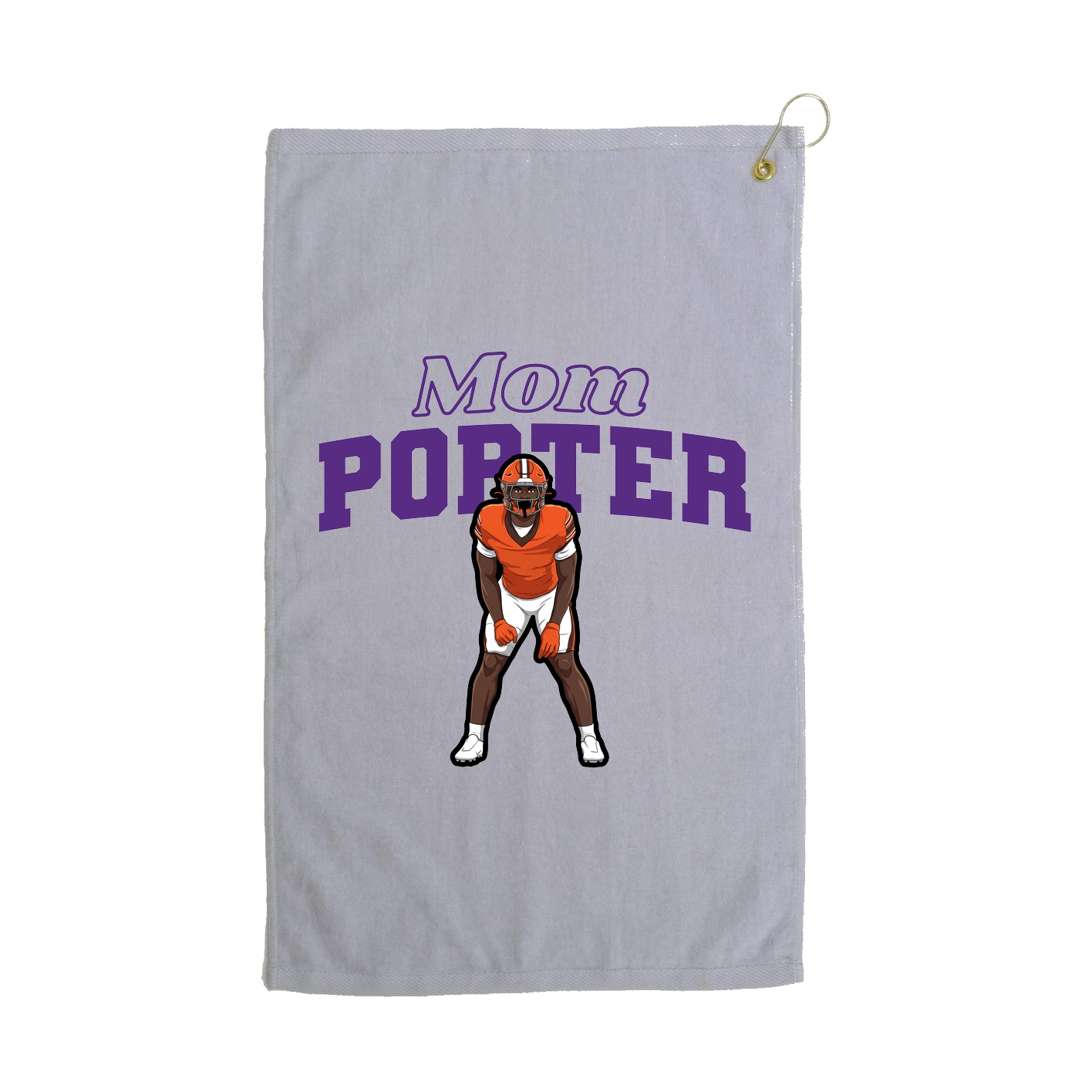 Golf Towel — Mothers Day Block in Grey