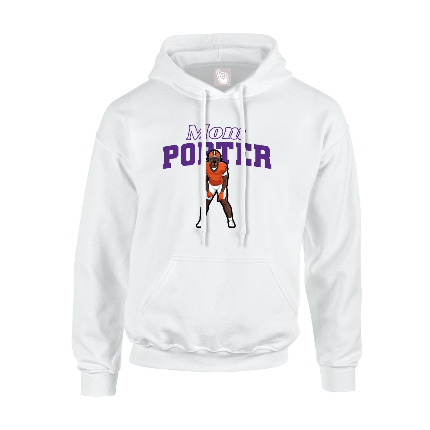 Hoodie — Mothers Day Block in White