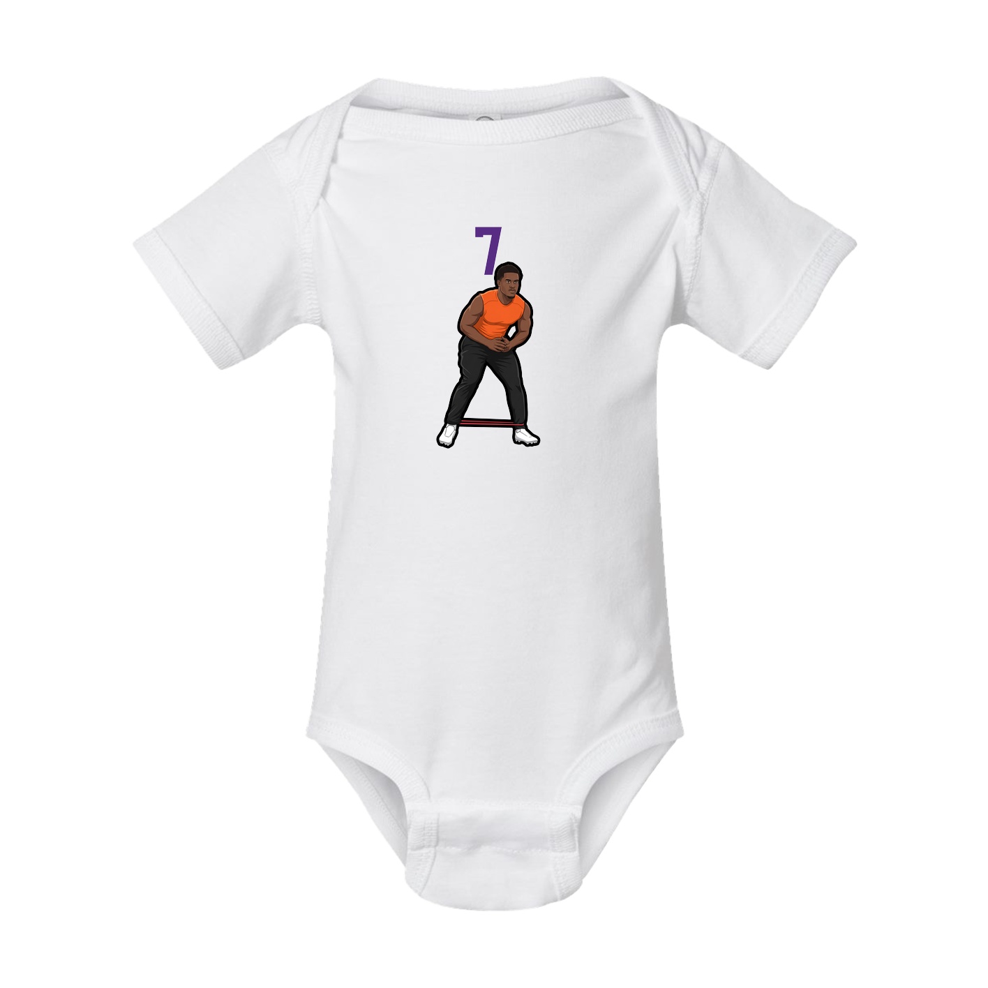 Baby Onesie — Number Top in White