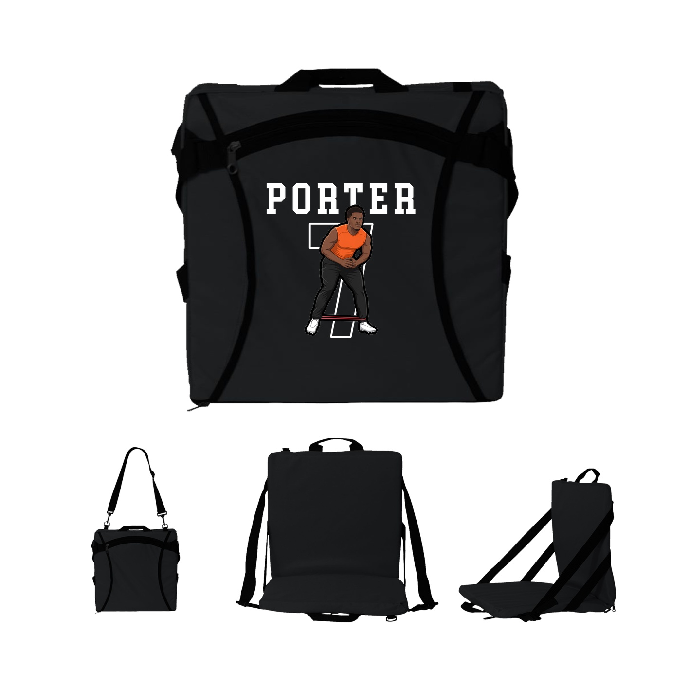 Folding Stadium Seat — Shirsey in Black