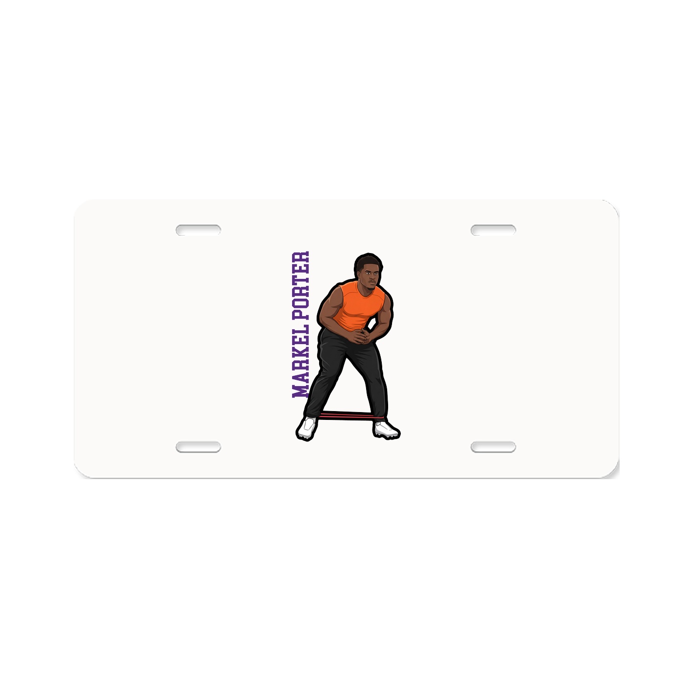License Plate — Name Vertical in Classic