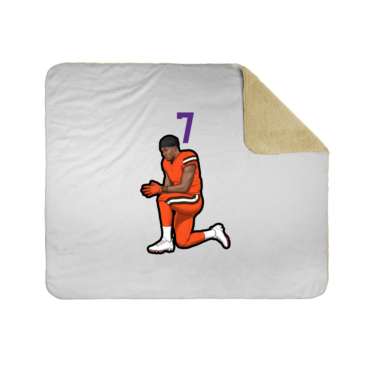 Throw Blanket — Number Top in White