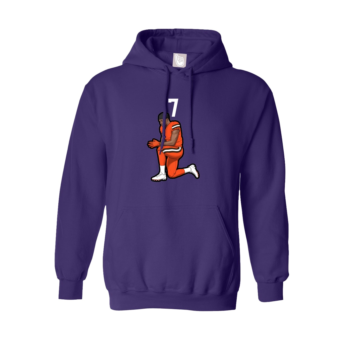Youth Hoodie — Number Top in Purple