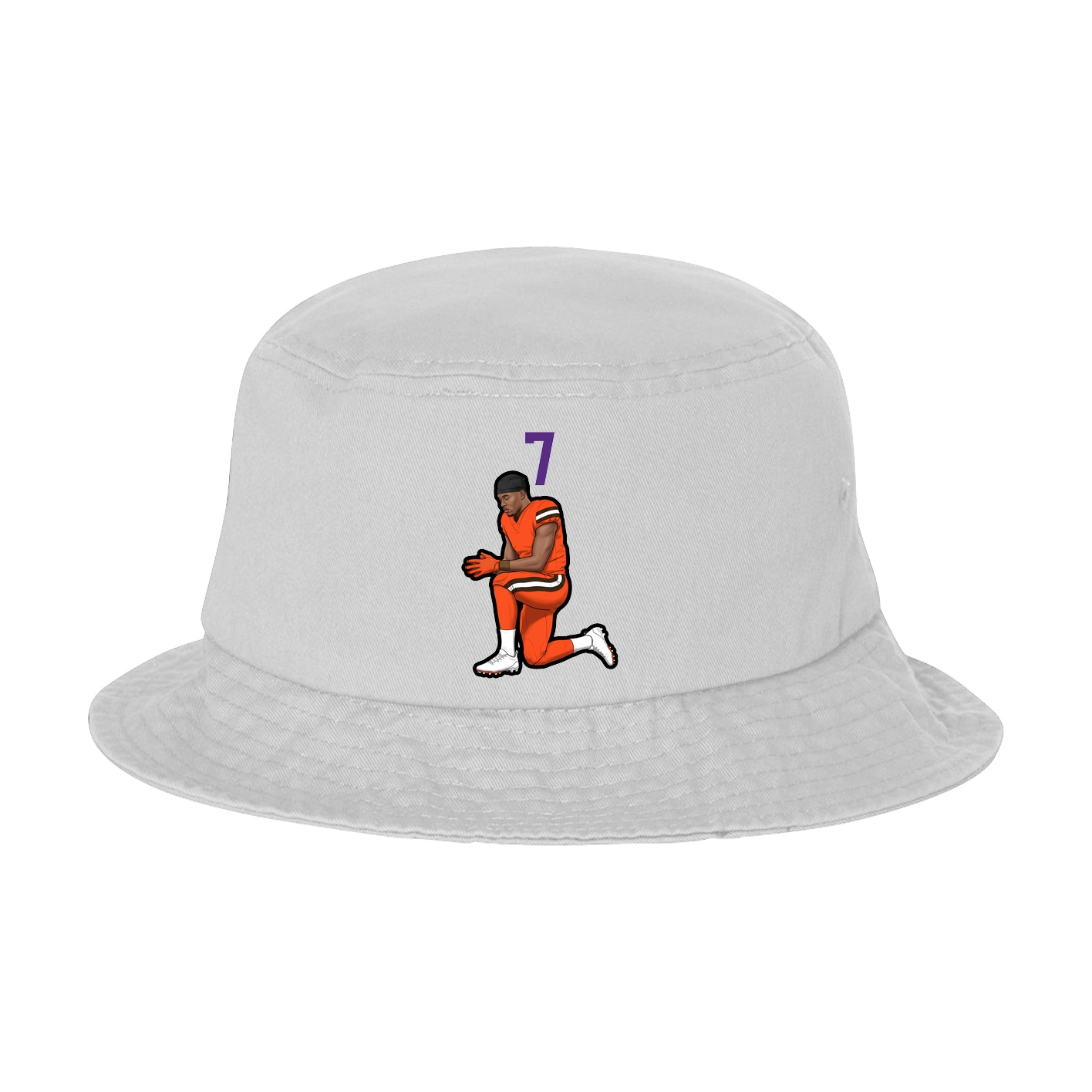 Bucket Cap — Number Top in White