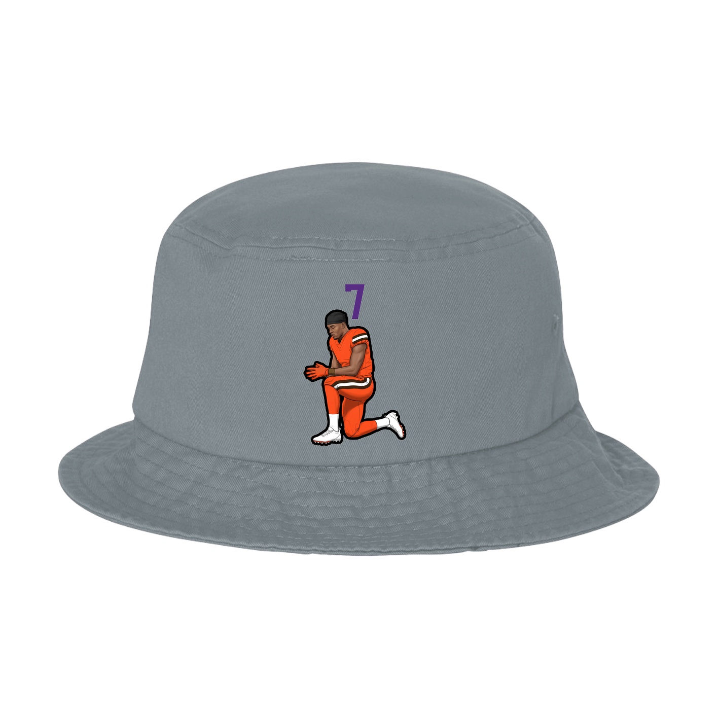 Bucket Cap — Number Top in Grey