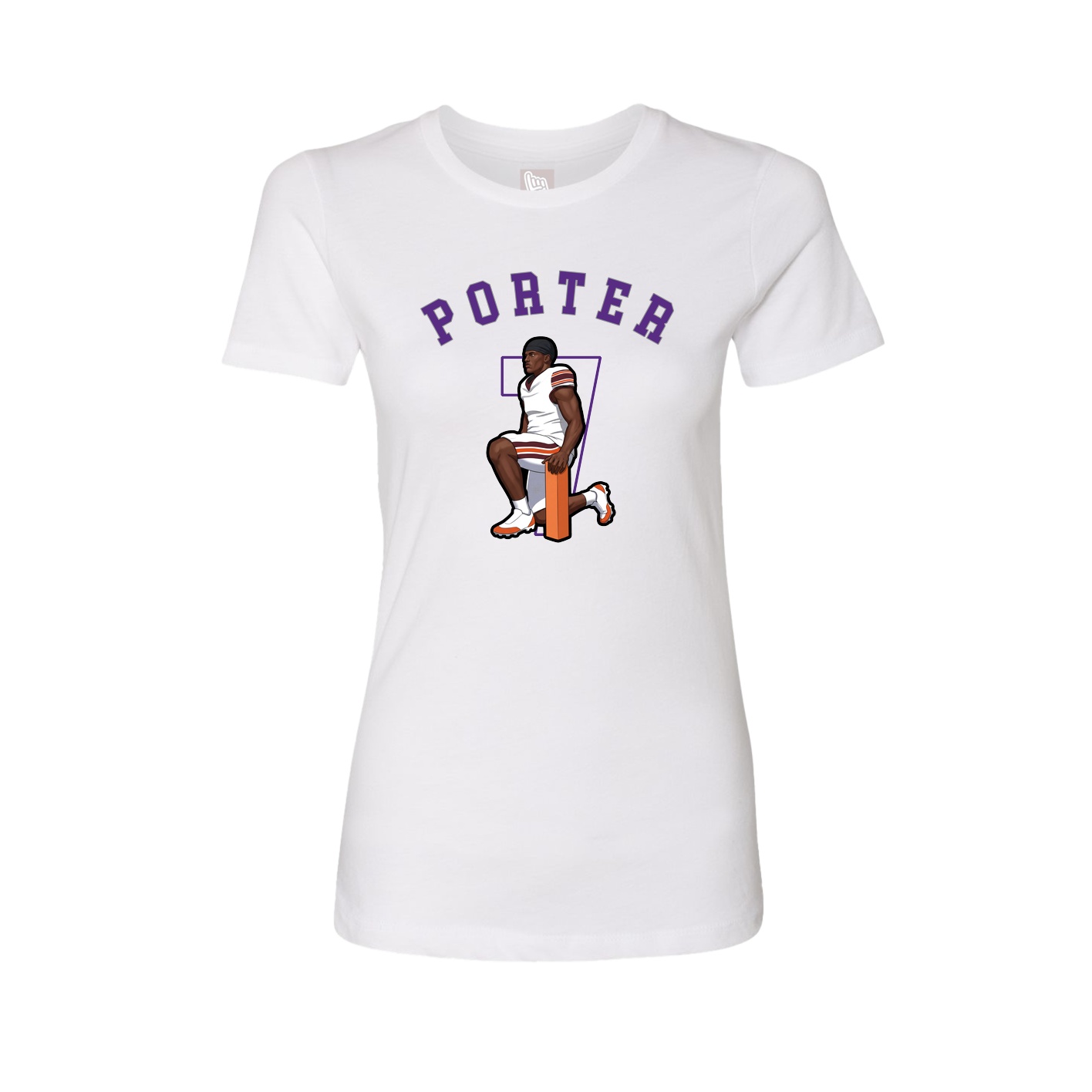 Fitted Women's Tee — Shirsey Arch in White