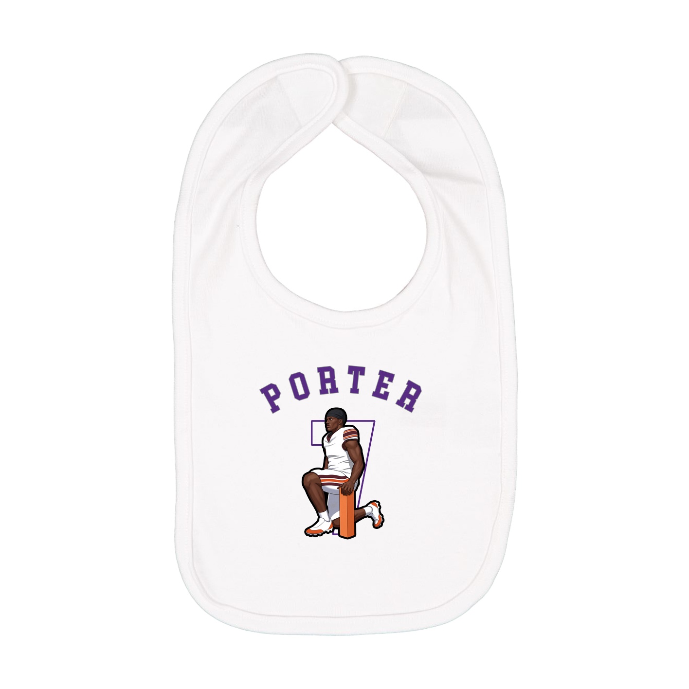 Infant Bib — Shirsey Arch in White