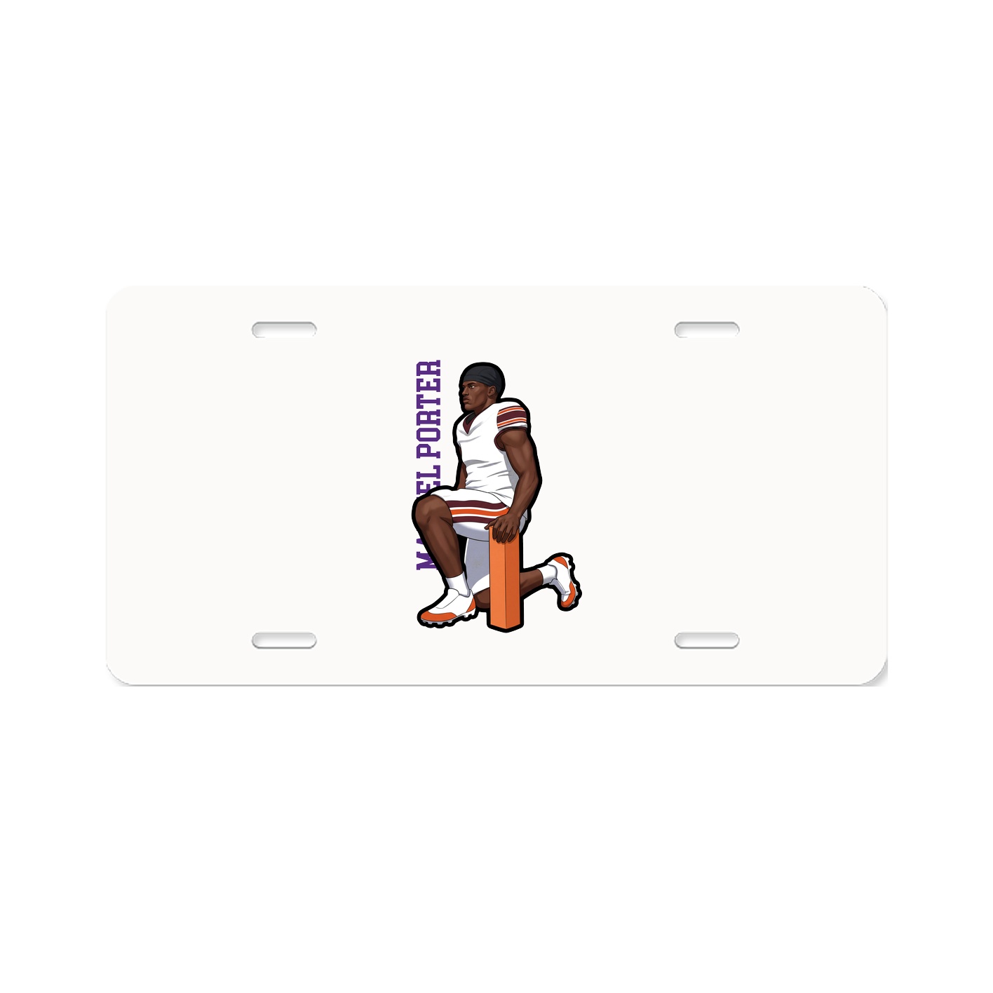 License Plate — Name Vertical in Classic